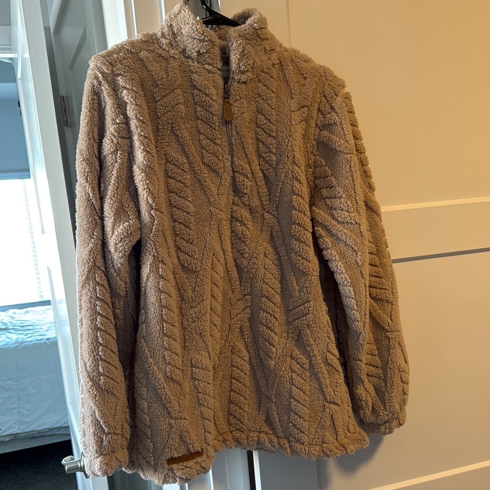 Simply Southern Beige Cable Knit Sweater